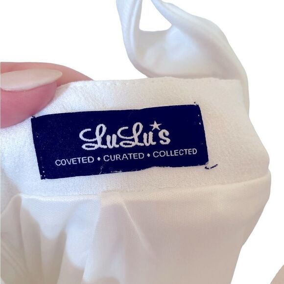Lulu's White Open Back Dress Size Small - Picture 4 of 5